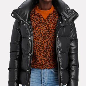SAM. Black Isabel Vegan Leather Puffer Size S